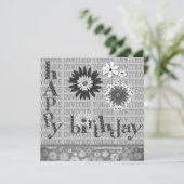 Whimsical Blume Geburtstagsparty Einladungen (Stehend Vorderseite)