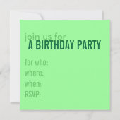 Whimsical Blume Geburtstagsparty Einladungen (Rückseite)