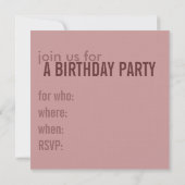 Whimsical Blume Geburtstagsparty Einladungen (Rückseite)