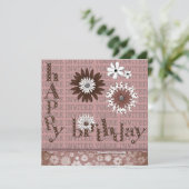 Whimsical Blume Geburtstagsparty Einladungen (Stehend Vorderseite)