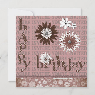 Whimsical Blume Geburtstagsparty Einladungen