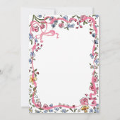 Whimsical Blume Muttertag Einladung (Rückseite)