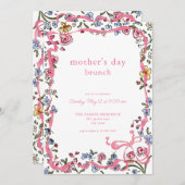 Whimsical Blume Muttertag Einladung (Vorne/Hinten)