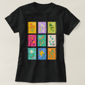 Whimsical Blume Postage Briefmarke Boho Blume Girl T-Shirt