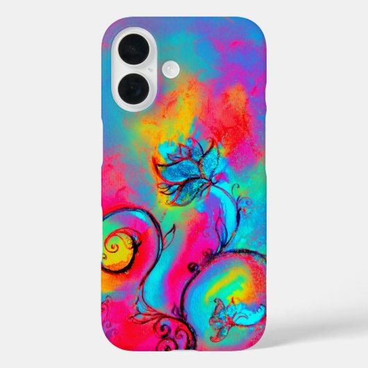 WHIMSICAL BLUME rosa gelb Case-Mate iPhone Hülle (Rückseite)