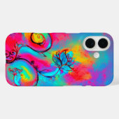 WHIMSICAL BLUME rosa gelb Case-Mate iPhone Hülle (Rückseite (Horizontal))