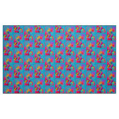WHIMSICAL BLUME rosa gelb Stoff (Fat Quarter (45,7 x 55,9 cm))