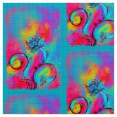 WHIMSICAL BLUME rosa gelb Stoff (Nahaufnahme)