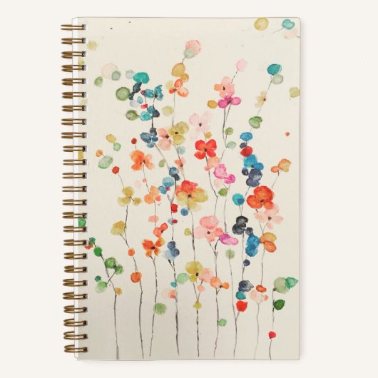 Whimsical Blume SpiralNotebook Notizblock (Vorderseite)