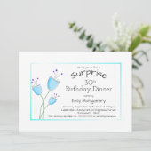 Whimsical Blumen Überraschung 30. Geburtstag Einladung (Stehend Vorderseite)