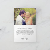 Whimsical Blush and Coral Floral Wedding Foto Dankeskarte (Innenseite)