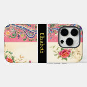 Whimsical Blush and Pastel Paisley Blooms Case-Mate iPhone Hülle (Rückseite (Horizontal))