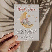 Whimsical Blush Elephant Baby Dusche Dankeskarte