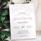 Whimsical Blush Pink Einzigartiges Grand Opening B Einladung