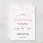 Whimsical Blush Pink Einzigartiges Grand Opening B Einladung (Vorderseite)