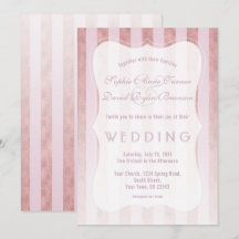 Whimsical Blush Rose Goldstreifen Hochzeit