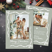 Whimsical Bogen 2 Foto Hellgrün Frohe Weihnachten