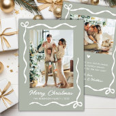 Whimsical Bogen 2 Foto Hellgrün Frohe Weihnachten