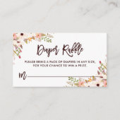 Whimsical Bohemische Blume Windeln Raffel Begleitkarte (Vorderseite)