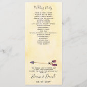 Whimsical Bohemische Spirituosen Hochzeitsprogramm Programm (Rückseite)