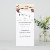 Whimsical Bohemische Spirituosen Hochzeitsprogramm Programm (Stehend Vorderseite)