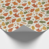 Whimsical Boho Autumn Leaves Watercolor Geschenkpapier (Ecke)