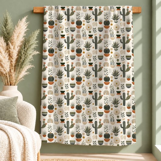 Whimsical Boho Blumen Decke Kupfer Staubgrün
