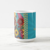 Whimsical Boho Blumen – Lebendiges Geburtstagsgesc Kaffeetasse (Mittel)