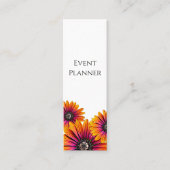 Whimsical Boho Botanical Daisies Event Planner Mini Visitenkarte (Vorderseite)