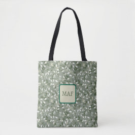 Whimsical Boho Botanical Vines Monogram Tasche