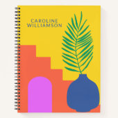 Whimsical Boho botanische Formen Personalisierter Notizblock (Vorderseite)