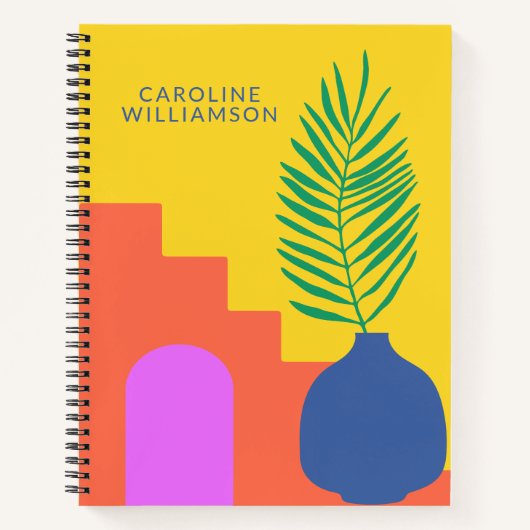 Whimsical Boho botanische Formen Personalisierter Notizblock (Vorderseite)