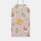 Whimsical Boho Bunny Rabbit Liebe Blumenzehen Geschenkanhänger (Rückseite)