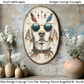 Whimsical Boho Chic Labrador Dog CK8 Decoupage Seidenpapier