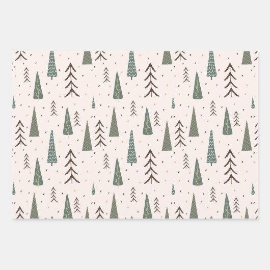 Whimsical Boho Christmas Geschenkpapier Set (Vorderseite)