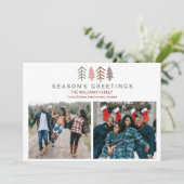 Whimsical Boho Custom Zwei Fotos Weihnachten (Stehend Vorderseite)