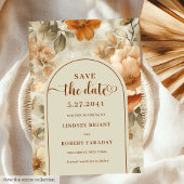 Whimsical Boho Earthy Ivory Olive Save The Date Einladung