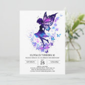 Whimsical Boho Fairy Birthday Einladung (Stehend Vorderseite)