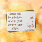 Whimsical Boho Flamingo Mit Monogramm | Badematte