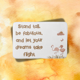 Whimsical Boho Flamingo Mit Monogramm | Badematte