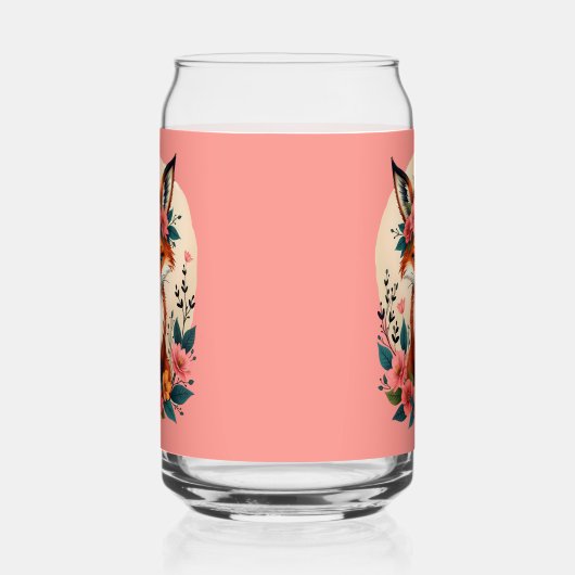 Whimsical Boho Fox mit Blumenwald Dosenglas (Rechts)