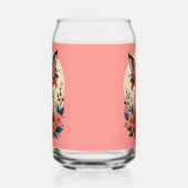 Whimsical Boho Fox mit Blumenwald Dosenglas (Links)