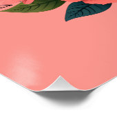 Whimsical Boho Fox mit Blumenwald Poster (Ecke)