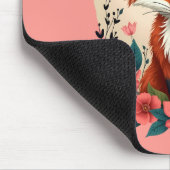 Whimsical Boho Fox mit floraler Crown Woodland Art Mousepad (Ecke)