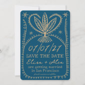 Whimsical Boho Frame Elegant SAVE THE DATE CUSTOM (Vorderseite)