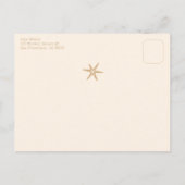 Whimsical Boho Frame Elegant SAVE THE DATE CUSTOM Einladungspostkarte (Rückseite)