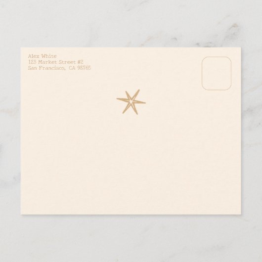 Whimsical Boho Frame Elegant SAVE THE DATE CUSTOM Einladungspostkarte (Rückseite)