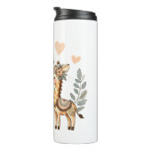 Whimsical Boho Giraffe Family Thermosbecher (Nach rechts gedreht)