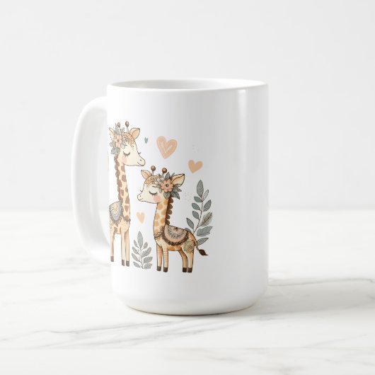 Whimsical Boho Giraffe Tasse (Vorderseite Links)