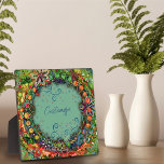 Whimsical Boho Green Fun Bloral individuell angepa Fotoplatte<br><div class="desc">Niedliches individualisierbares Blumenherz Easel Plaque - hübsche, skurrile und stilvolle Kunstwerke, die zum inspirier und Aufheben erstellt wurden. Die farbenfrohe, hübsche Blumengestaltung verleiht Ihrem Tag ein angenehmes Ambiente. Diese lustigen, trendigen Easel-Plakate machen große inspirierende Feste für Familie, Freunde, Mitarbeiter, Lehrer, etc.. Personalisieren Sie mit einem Namen oder Monogramm für ein...</div>